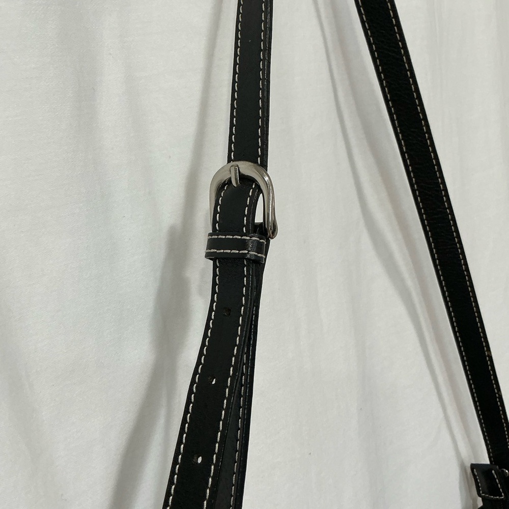 Vintage Etienne AIGNER Large Leather Shoulder/Hand Bag Purse w/ Zipper Black EUC